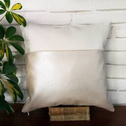 Pearl Faux Leather Pillow Cover Rose Cream & White Home Decor - thumbnail 3