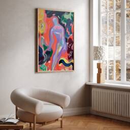 Contemporary Impressionist Art Print - Faceless Portrait Inspired By Henri Matisse For Home Decor - thumbnail 2