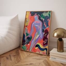 Contemporary Impressionist Art Print - Faceless Portrait Inspired By Henri Matisse For Home Decor - thumbnail 1
