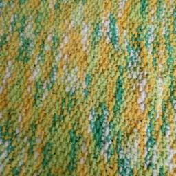 Baby Girl Soft Knitted Greens & Bright Yellow Blanket/Lap Robe/Wheelchair Blanket - thumbnail 3