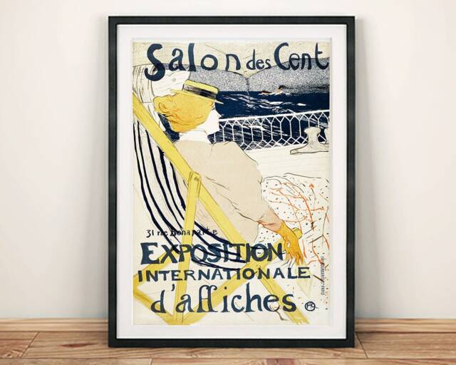 Salon Des Cent Poster Vintage Toulouse Lautrec French Art Print - image 1