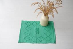 Mini Green Rug, Shower Bathroom Machine Washable Handwoven Scandinavian Tapis De Bain, Portuguese Rug