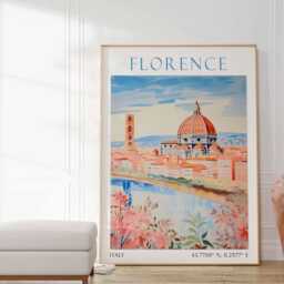Florence Travel Print, Poster, Italy Wall Art, Italian Decor, Gift, Cathedral Art - thumbnail 3