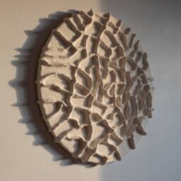 Wabi Sabi Organic Wall Art. Biomorphic Abstract Sculpture Made Of Paper Mache. Unusual 3D Wall Art. Boho Home Decor, Gift For Nature Lover - thumbnail 1