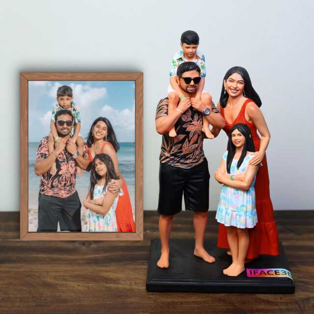 Custom 3D Figurine, Personalized Sculpture From Photos , Gift For Family - image 1