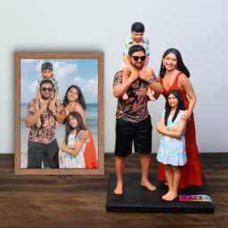 Custom 3D Figurine, Personalized Sculpture From Photos , Gift For Family - thumbnail 1