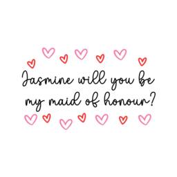 Will You Be My Maid Of Honour Proposal Candle Sticker Honor Stickers Gift Label - thumbnail 4