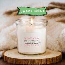Will You Be My Maid Of Honour Proposal Candle Sticker Honor Stickers Gift Label - thumbnail 3