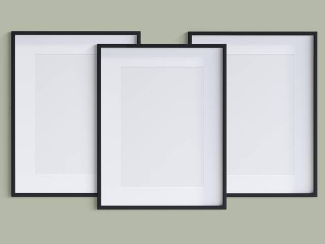 A2 A3 A4 A5 Thin Matt Black Photo Frame Pack Of 3 White Picture Frames Poster Handmade Wall Art Hanging - Portrait & Landscape - image 1
