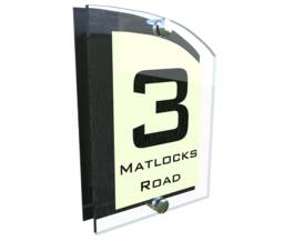Acrylic & Aluminium Personalised Wall Plaque House Number - Arca5-10Bvp-B-C - thumbnail 1