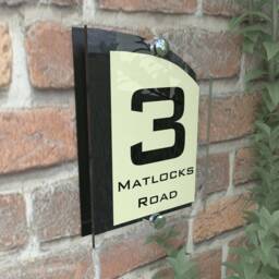 Acrylic & Aluminium Personalised Wall Plaque House Number - Arca5-10Bvp-B-C - thumbnail 2