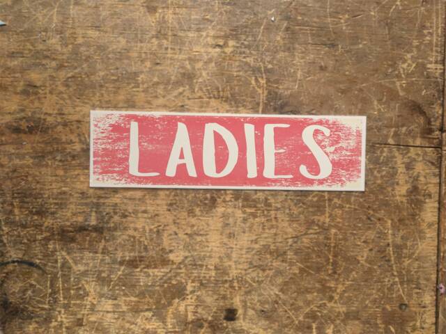 Ladies Door Sign Bathroom Toilets Changing Room Enamel Metal Tin Sign Wall Plaque
