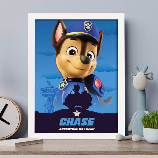 Paw Patrol Print - Chase Adventure Bay Hero Poster Wall Art - image 1