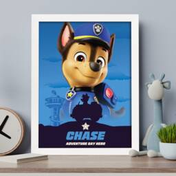 Paw Patrol Print - Chase Adventure Bay Hero Poster Wall Art - thumbnail 1