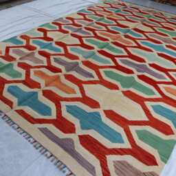 7x10 Ft Oriental Turkmen Maimana Rug, Afghan Tribal Chubi Kilim Flatweave Area Brand New Kilim, Rug For Bedroom, Livingroom Carpet - thumbnail 3