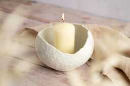 Abstract Style Concrete Bowl - thumbnail 1