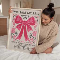 William Morris Print, Art, Exhibition Poster, Pink Decor, Wall Prints, Coquette Art - thumbnail 2