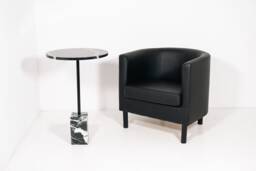 Side Table Marble Black Marquinia - In