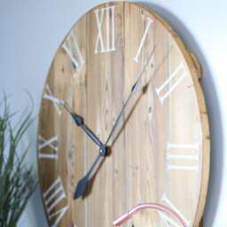 "Handmade Barn Wood Wall Clock Oversized Farmhouse Decor - 25""/30" - thumbnail 2