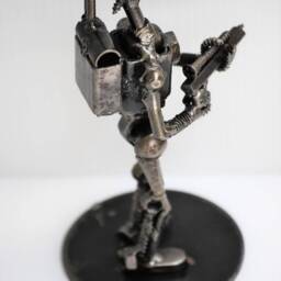 One-Of-A-Kind Battle Droids Metal Sculpture, Industrial Fantasy D??cor, Geeky Valentine Gift - thumbnail 3