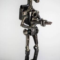 One-Of-A-Kind Battle Droids Metal Sculpture, Industrial Fantasy D??cor, Geeky Valentine Gift - thumbnail 4