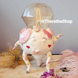 Dancing Queen Diva Davina - The Dancing Ceramic Table Lamp Or Pot. Pottery Gifts. Unique Statement Home D??cor. Conversation Starter. Gold - thumbnail 2