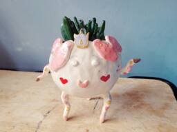 Dancing Queen Diva Davina - The Dancing Ceramic Table Lamp Or Pot. Pottery Gifts. Unique Statement Home D??cor. Conversation Starter. Gold