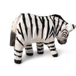 Whimsical Wooden Zebra Hand Carved Animal Figurine Safari Nursery Decor Rustic Wood Carving Wildlife Art Unique Gift For Lover - thumbnail 3
