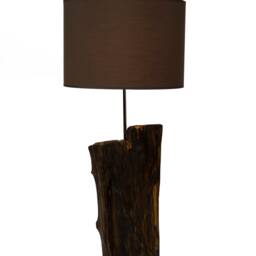 Rustic Wooden Lamp Made Of Black Locust, Home Decor, Reclaimed Wood, Floor Lamp, With A Lampshade - thumbnail 3
