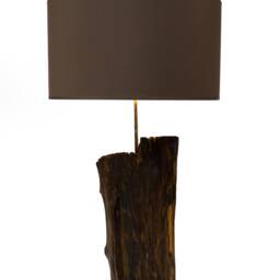 Rustic Wooden Lamp Made Of Black Locust, Home Decor, Reclaimed Wood, Floor Lamp, With A Lampshade - thumbnail 2