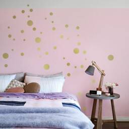 Wall Decal Dots Copper, 50 Mixed Size Confetti Dot Decals , Silver, Gold Polka Sticker, Peel & Stick, Kids Room Home Decor - thumbnail 2