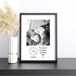 First Fathers Day Gift, Daddy Print, Personalised Photo Frame For Daddy, The Moment You Became My Picture - thumbnail 3