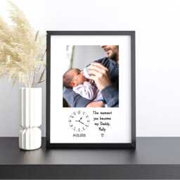 First Fathers Day Gift, Daddy Print, Personalised Photo Frame For Daddy, The Moment You Became My Picture - thumbnail 2