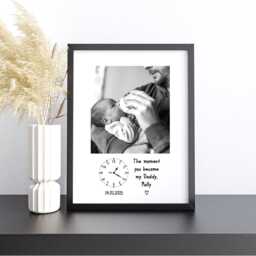 First Fathers Day Gift, Daddy Print, Personalised Photo Frame For Daddy, The Moment You Became My Picture - thumbnail 1