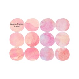 Watercolor Polka Dot Wall Stickers Pink, Teal Nursery Decor - 42 Pack - thumbnail 2