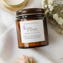 Personalised Memory Candle Gift For Loss Of Mum, Grandma, Mum Bereavement Condolence in Loving Sympathy, Memorial - thumbnail 2