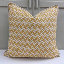 Fermoie Chiltern Yellow Linen Cushion Cover Luxury Designer Pillow - thumbnail 2