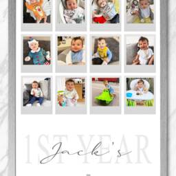 Personalised Baby Photo Print First Year Girl Boy Keepsake Gift - thumbnail 3