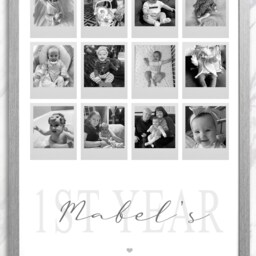 Personalised Baby Photo Print First Year Girl Boy Keepsake Gift - thumbnail 2