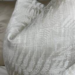 "Decorative Cushion Cover, Fern Leaf Pillow Cover , Ivory , 12"" X 20" - thumbnail 4