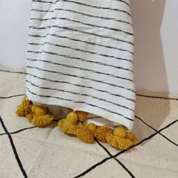 Moroccan Pompom Blanket Friend Gift/Best Blanket/Best Friends Long Distance/Best Gifts Funny/Best Christmas - thumbnail 4
