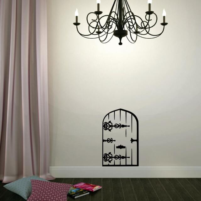 Fairy Door Wall Decal - Whimsical Princess Girls Room Decor Enchanted Garden Vinyl Sticker Magical Kids Bedroom - image 1