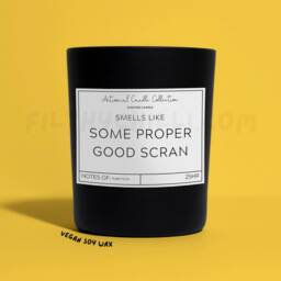 Funny Proper Good Scran Candle, Joke Gift, Birthday Gifts, ??? - thumbnail 3