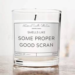 Funny Proper Good Scran Candle, Joke Gift, Birthday Gifts, ???