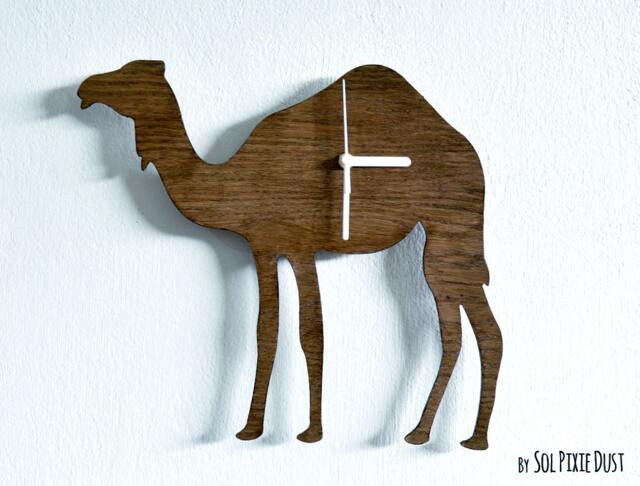Camel Wooden Wall Clock - image 1