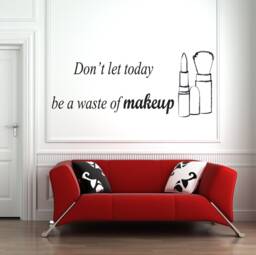 Makeup Wall Decal Beauty Salon Cosmetics Art Hs125 - thumbnail 1