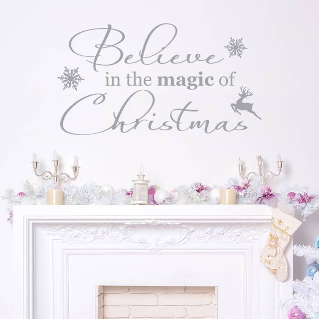 Believe in The Magic Of Christmas Festive Wall Sticker. Decorations - image 1