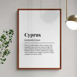 Cyprus Funny Definition Europe Gift Wall Art Print - thumbnail 2