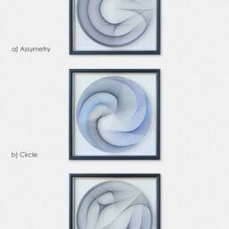 Pastel Blue String Art - Abstract Framed Geometry, Zen Wall Decor - thumbnail 4