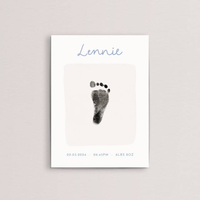 Personalised A5 Handprint Kit New Baby Gift Birth Details Footprint Personalised Keepsake Colourful Nursery Decor - image 1